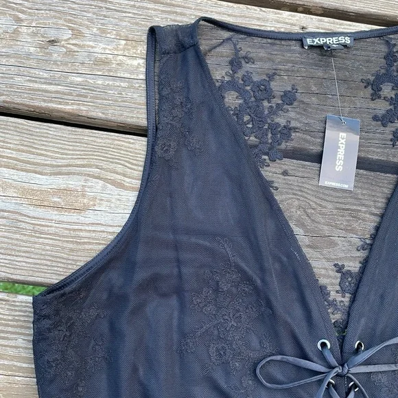 Lacey Black Romper by Express - Picture 4 of 16
